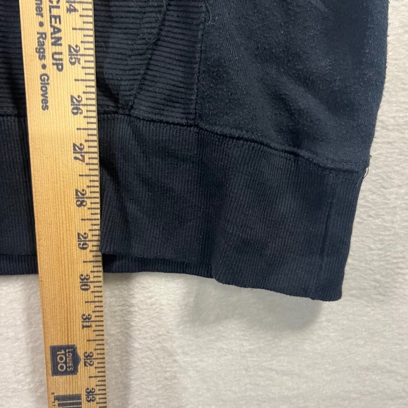 CAT Caterpillar Black Pullover Hoodie Sweatshirt Mens XL Textured Logo - Picture 5 of 5